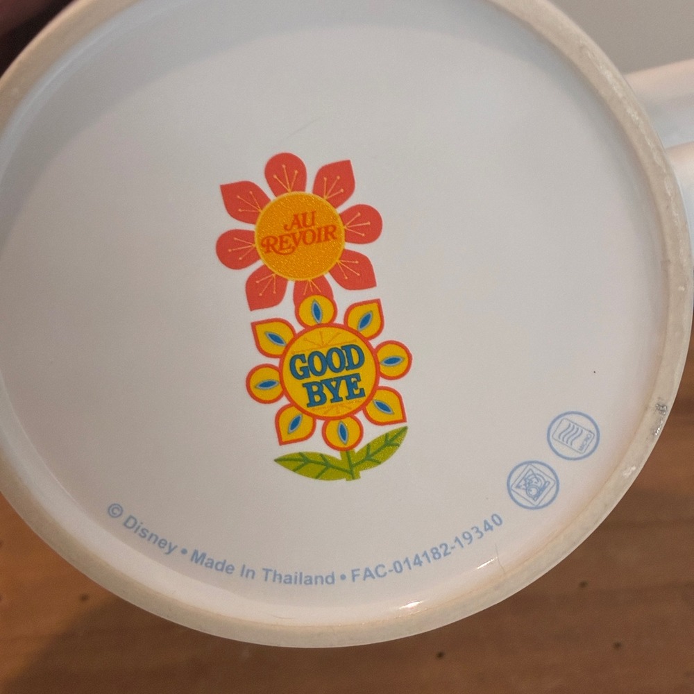Disney It's a Small World Coffee Mug White Mary‎ Blair Style *CHIP - Picture 6 of 8